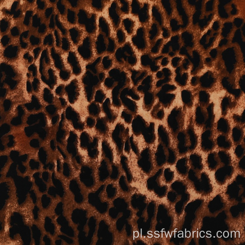 Modny dzianinowy elastyczny spandex Leopard Print